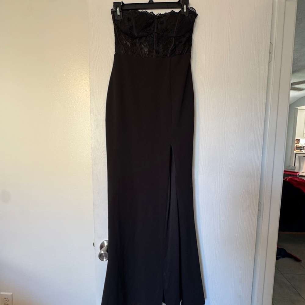 Lulus Elegant Black Strapless Dress